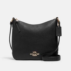 Black leather coach bag